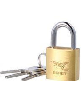 BRASS PADLOCK 50MM EGRET