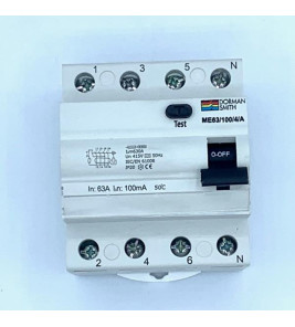 RCD A-TYPE 4P 63A 100MA DORMAN SMITH