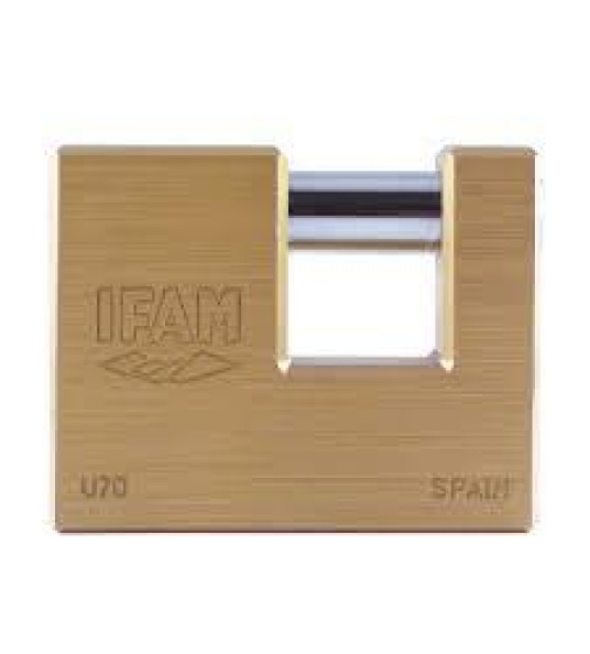 BRASS BLOCK PADLOCK 70MM IFAM U70