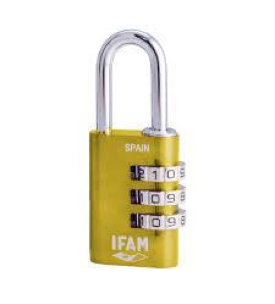 IFAM COMBINATION PADLOCK 30MM YELLOW